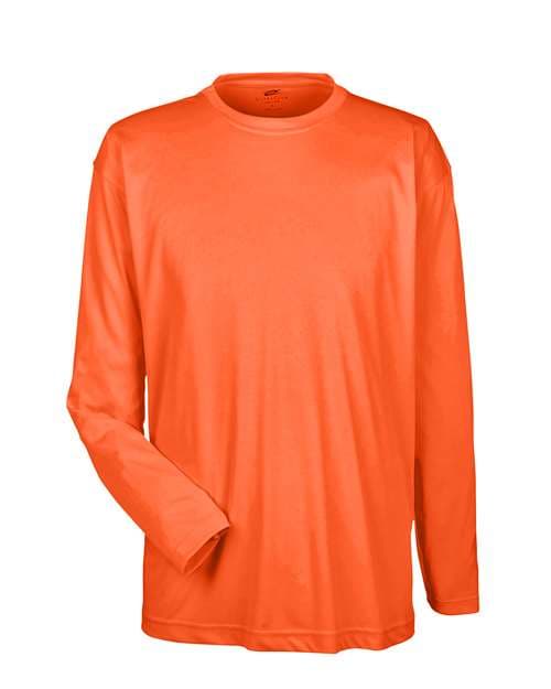 UltraClub Men's Cool & Dry Sport Long Sleeve Performance Interlock T-Shirt thumbnail 3