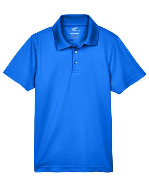 UltraClub Youth Cool & Dry Mesh Piqué Polo thumbnail 3