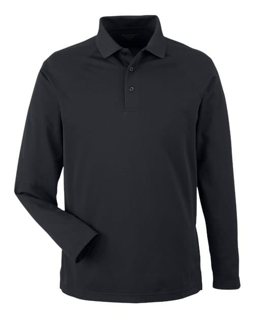 Harriton Men's Charge Snag and Soil Protect Long Sleeve Polo thumbnail 3