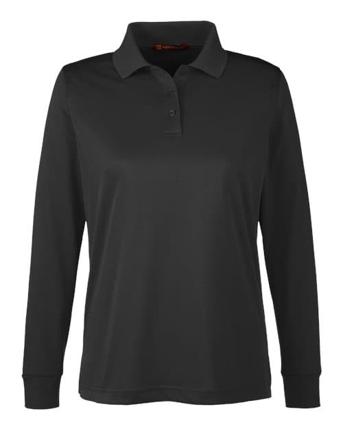 Harriton Women's Advantage Snag Protection Plus IL Long Sleeve Polo thumbnail 3