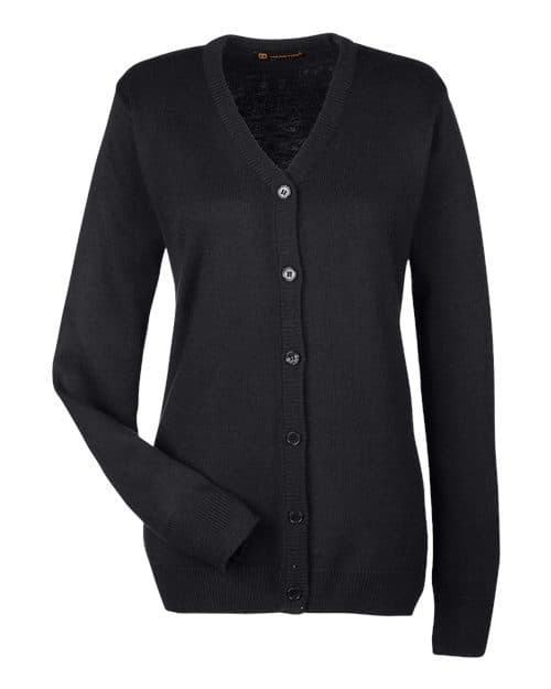 Harriton Women's Pilbloc V-Neck Button Cardigan Sweater thumbnail 3