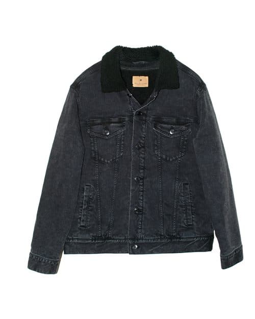 Threadfast Apparel Unisex Sherpa-Lined Denim Jacket thumbnail 3
