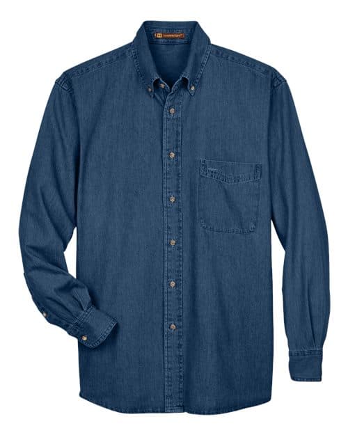 Harriton Men's Tall Denim Shirt thumbnail 3