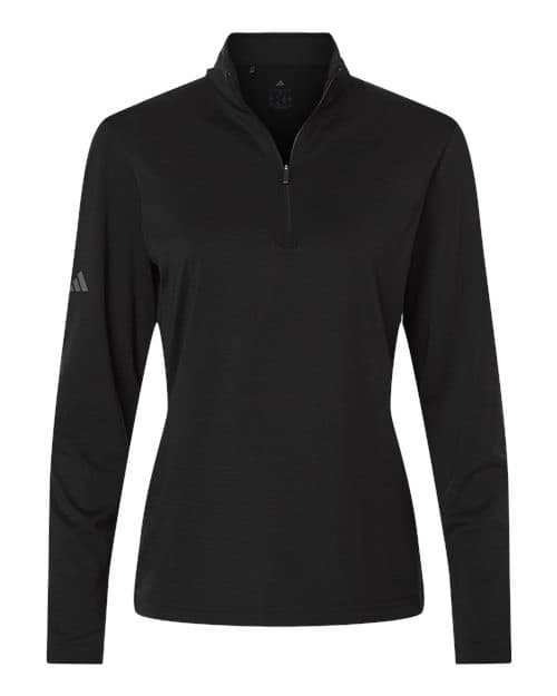 Adidas Women's Textured Stripe Quarter-Zip Pullover thumbnail 3