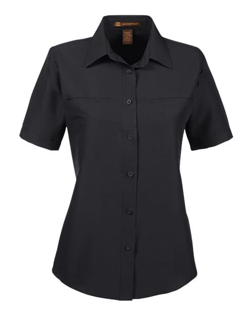 Harriton Women's Key West Short Sleeve Performance Staff Shirt thumbnail 3