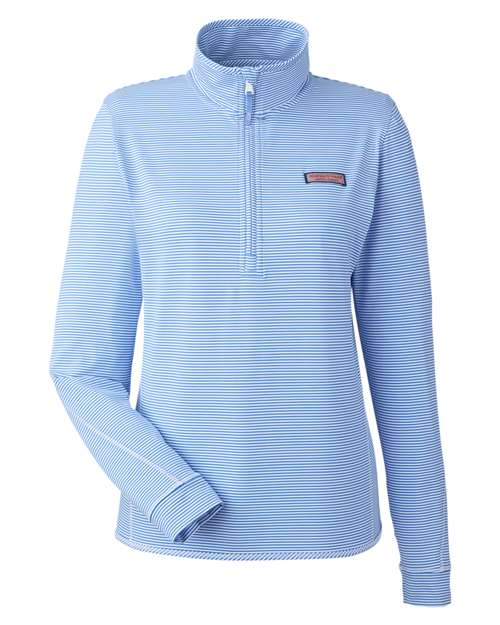 vineyard vines Women's Microstripe Sankaty Half-Zip Pullover thumbnail 3