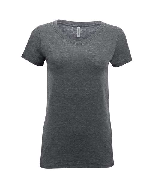 Threadfast Apparel Women's Vintage Dye V-Neck T-Shirt thumbnail 3