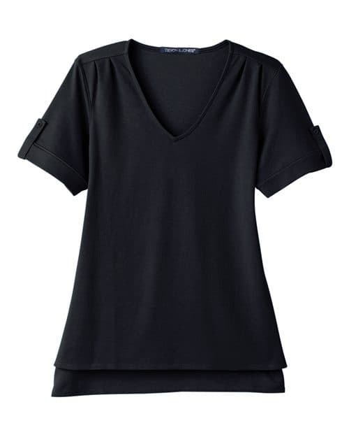 Devon & Jones Women's CrownLux Performance® Plaited Rolled Sleeve Shirt thumbnail 3