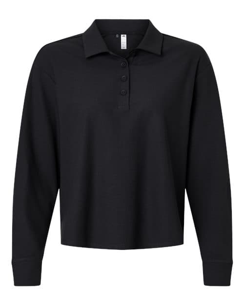 Adidas Women's Beyond Long Sleeve Loose Polo thumbnail 3