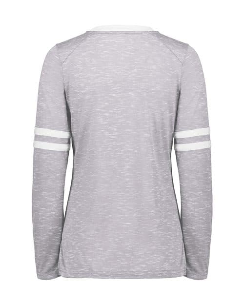Holloway Women's Eco Revive™ Monterey Long Sleeve V-Neck T-Shirt thumbnail 3