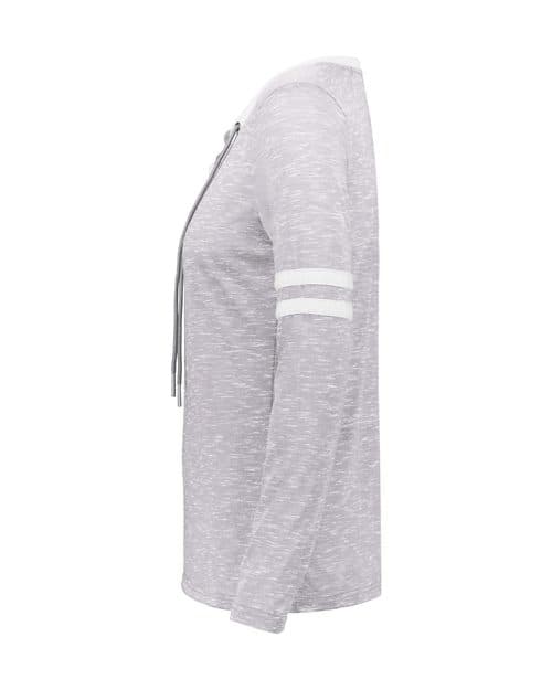 Holloway Women's Eco Revive™ Monterey Long Sleeve V-Neck T-Shirt thumbnail 4
