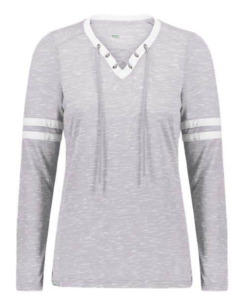 Holloway Women's Eco Revive™ Monterey Long Sleeve V-Neck T-Shirt thumbnail 2