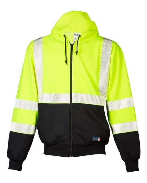 Kishigo Unisex FR Full-Zip Hooded Sweatshirt thumbnail 2