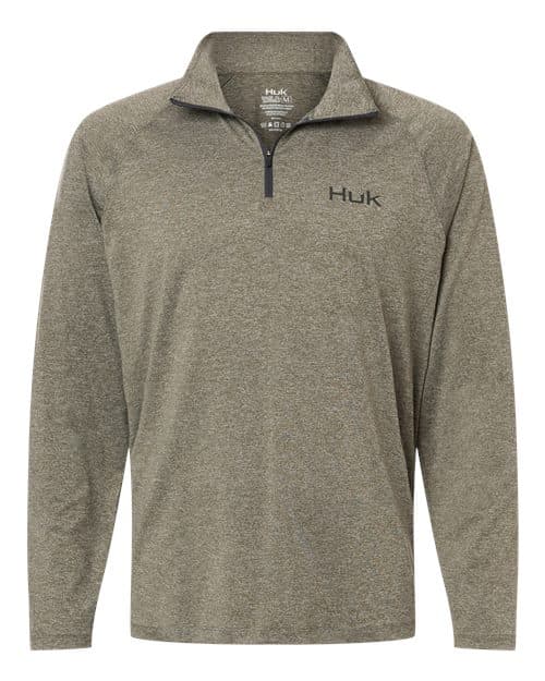 HUK Men's Airweight Heather Quarter-Zip Pullover thumbnail 3