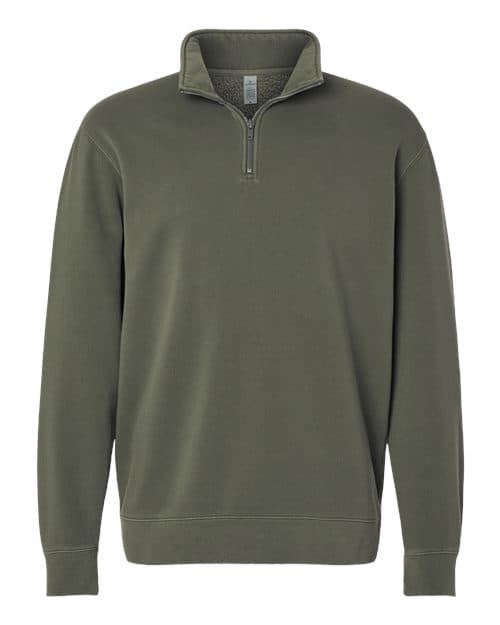 Independent Trading Co. Unisex Pigment-Dyed Quarter-Zip Pullover thumbnail 3