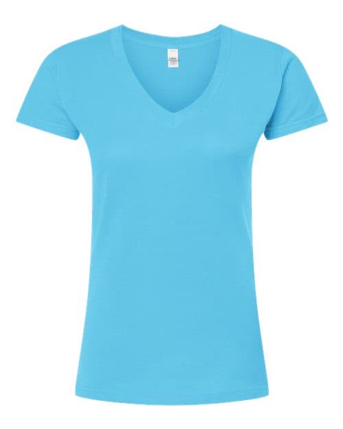 Tultex Women's Fine Jersey V-Neck T-Shirt thumbnail 3