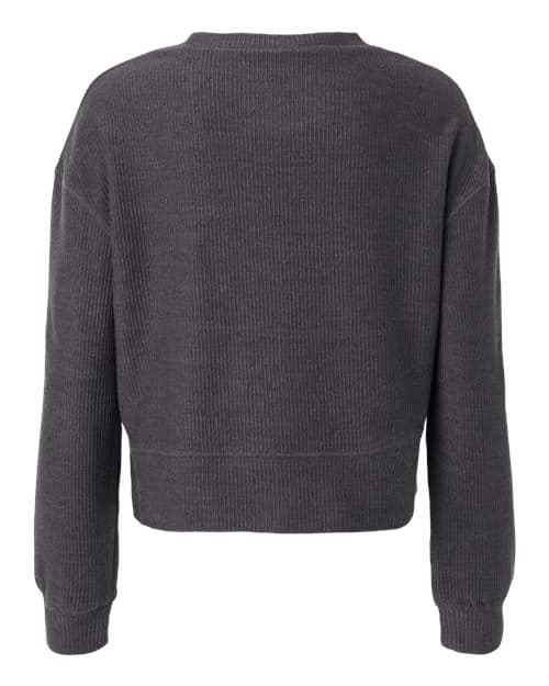 Boxercraft Women's Rib Knit Corded Boxy Crewneck Sweatshirt thumbnail 4