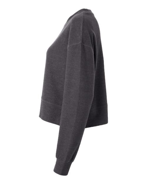 Boxercraft Women's Rib Knit Corded Boxy Crewneck Sweatshirt thumbnail 6