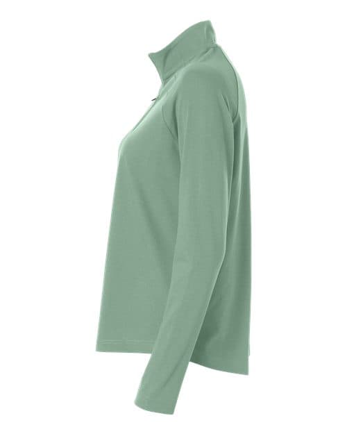Devon & Jones Women's Seaton Pebble Textured Quarter-Zip Pullover thumbnail 6
