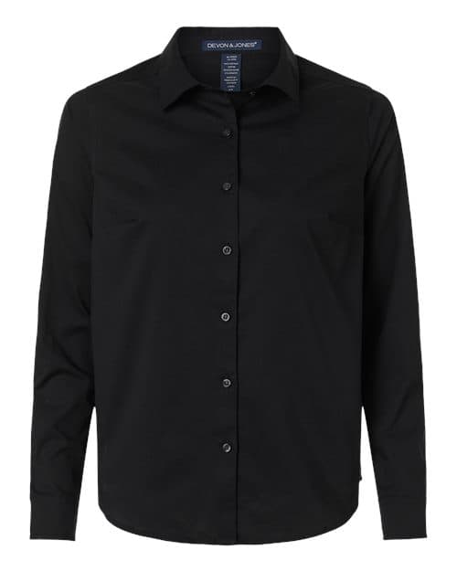 Devon & Jones Women's CrownLux Performance® Spencer Poplin Dress Shirt thumbnail 3