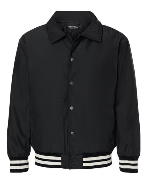 Shaka Wear Unisex Collared Varsity Jacket thumbnail 3