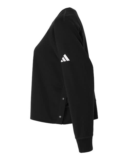 Adidas Women's Beyond Side-Snap Crewneck Sweatshirt thumbnail 6