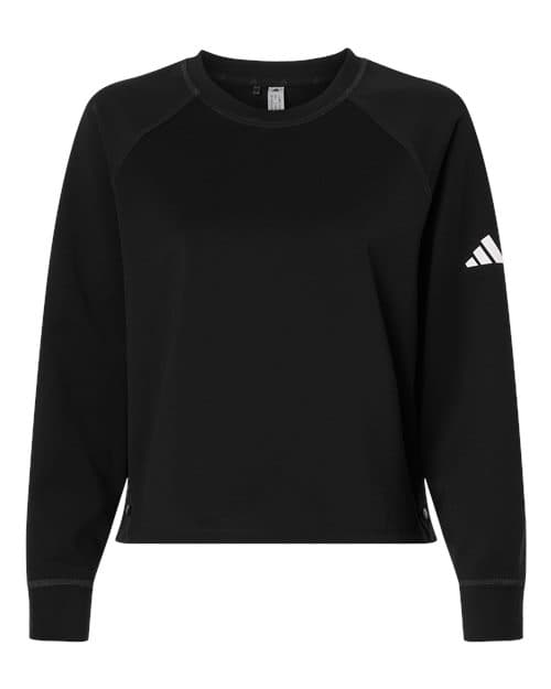 Adidas Women's Beyond Side-Snap Crewneck Sweatshirt thumbnail 3