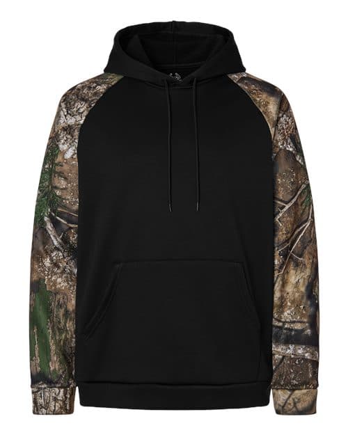 RealTree Unisex Realtree® Performance Colorblocked Hooded Sweatshirt thumbnail 3