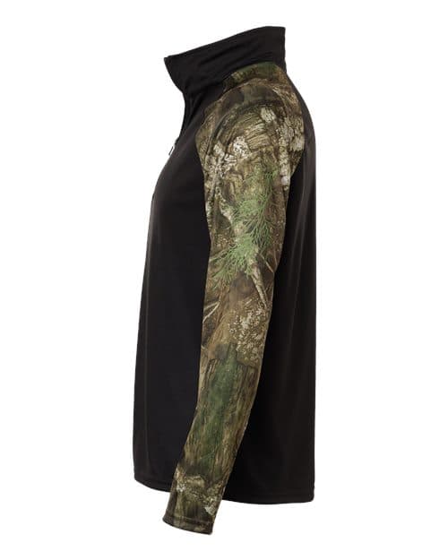 RealTree Unisex Realtree® Performance Colorblocked Quarter-Zip Pullover thumbnail 6