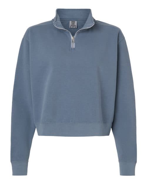 Comfort Colors Women's Garment-Dyed Mid-Length Quarter-Zip Sweatshirt thumbnail 3