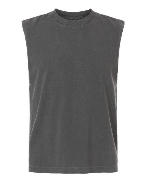American Apparel Unisex Heavyweight Cotton Garment-Dyed Boxy Muscle Tee thumbnail 3