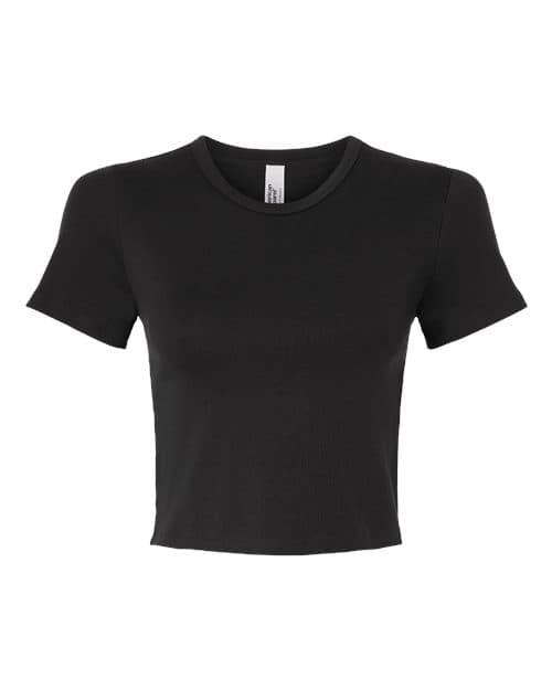 American Apparel Women's Baby Rib Fitted Cropped Tee thumbnail 3