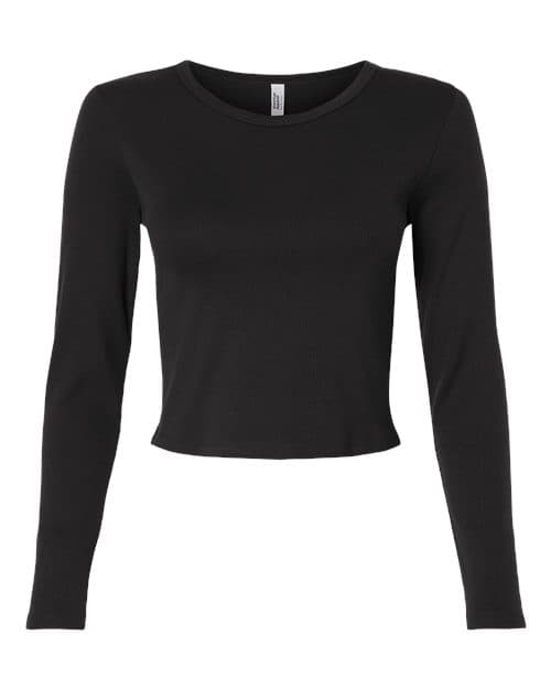 American Apparel Women's Baby Rib Long Sleeve Fitted Tee thumbnail 3