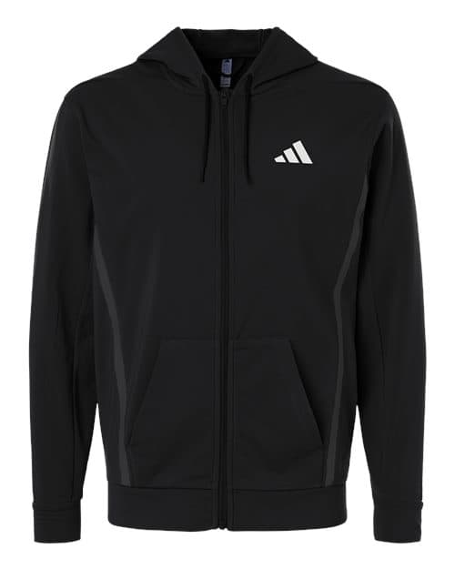 Adidas Men's Game & Go Fleece Full-Zip Hooded Sweatshirt thumbnail 3