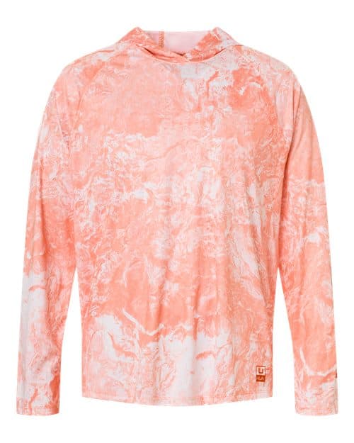 HUK Men's Pursuit Mossy Oak Printed Hooded Long Sleeve T-Shirt thumbnail 2