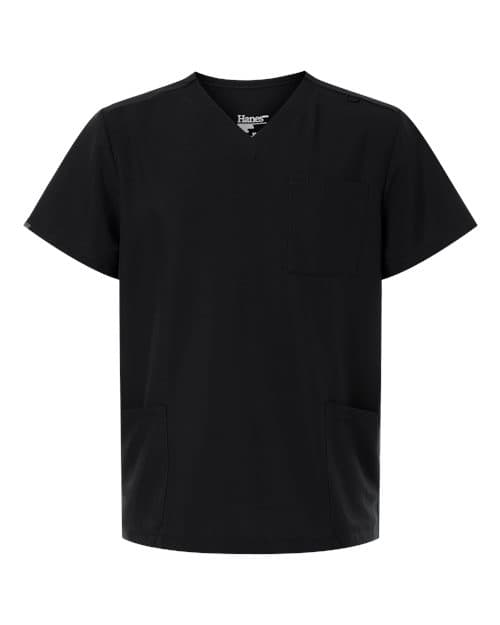 Hanes Men's V-Neck 3 Pocket Scrub Top thumbnail 2