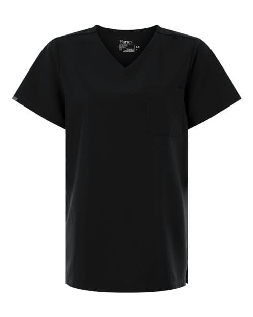 Hanes Women's V-Neck 1 Pocket Scrub Top thumbnail 2