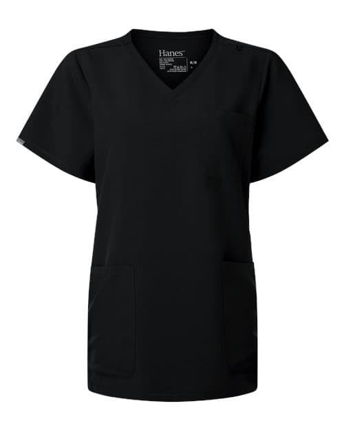 Hanes Women's V-Neck 3 Pocket Scrub Top thumbnail 2