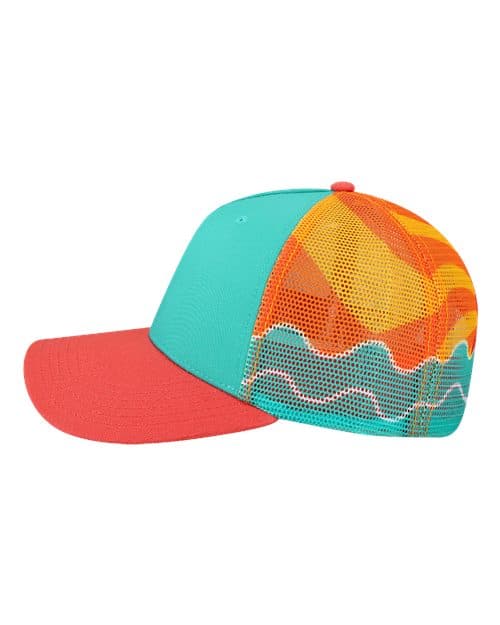LOCALE Plain Front Five-Panel Trucker Cap thumbnail 4
