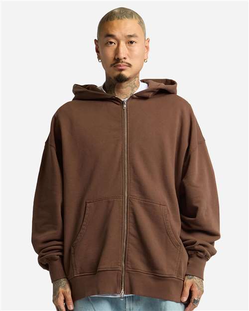 Shaka Wear Unisex Max Heavy Garment-Dyed Full-Zip Hoodie Sweatshirt thumbnail 2