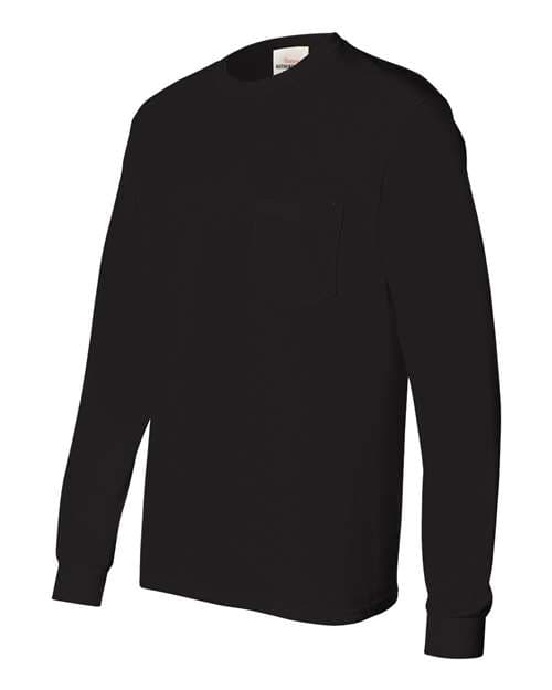 Hanes Unisex Authentic Long Sleeve Pocket T-Shirt thumbnail 6