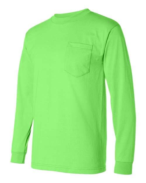 Bayside Unisex USA-Made 50/50 Long Sleeve Pocket T-Shirt thumbnail 4