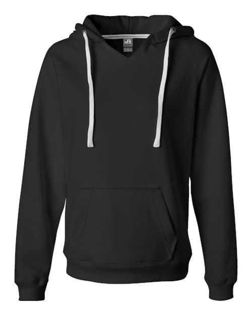 J. America Women's Sueded V-Neck Hooded Sweatshirt thumbnail 3