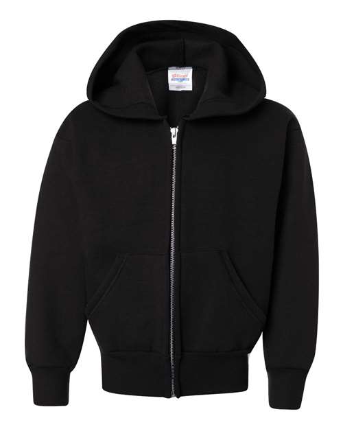 Hanes Youth EcoSmart® Full-Zip Hooded Sweatshirt thumbnail 3