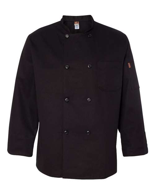 Chef Designs Black Traditional Chef Coat thumbnail 2