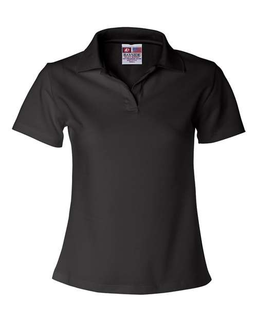 Bayside Women's USA-Made V-Neck Polo thumbnail 2