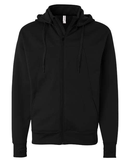 Independent Trading Co. Unisex Poly-Tech Full-Zip Hooded Sweatshirt thumbnail 3