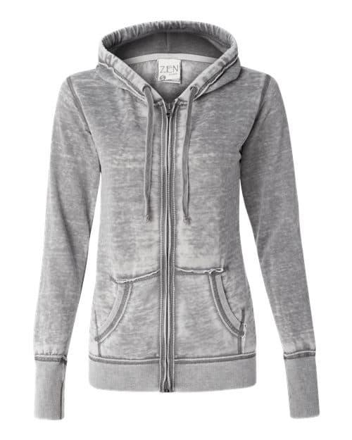 J. America Women's Zen Fleece Full-Zip Hooded Sweatshirt thumbnail 3