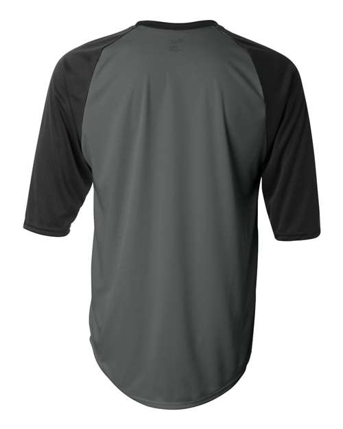 Badger Men's B-Core Three-Quarter Sleeve Baseball T-Shirt thumbnail 3