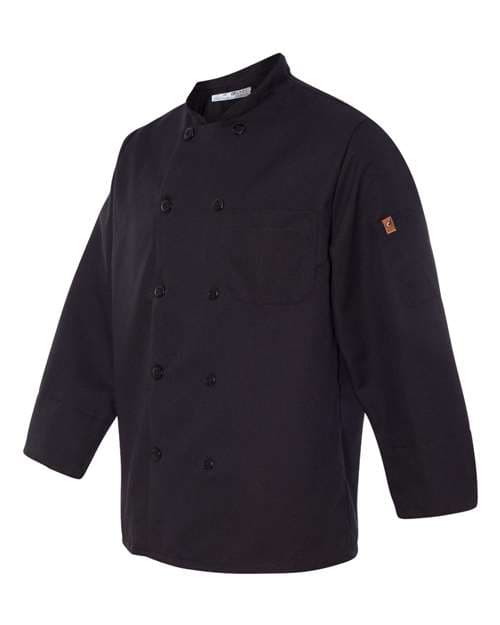 Chef Designs Ten Pearl Button Black Chef Coat thumbnail 4